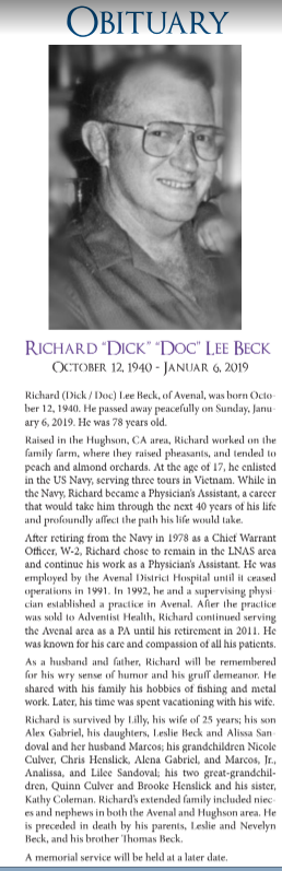 RichardLeeBeckObit